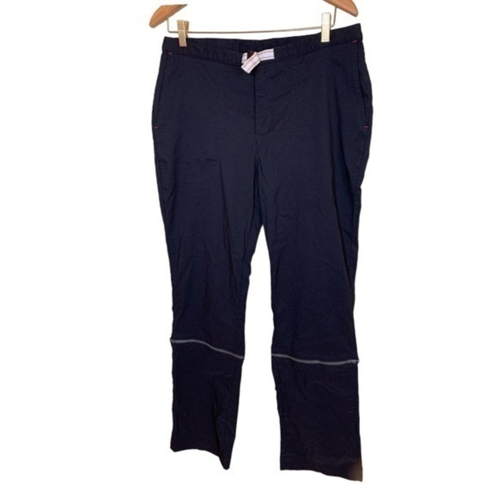 Athleta Convertible Hiking Pants Black Full Length to Capri Size Large